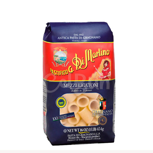 Mezzi Rigatoni - Pasta Robustă și Versatilă - Di Martino - 500 g